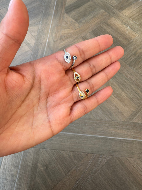 Mini Oval Evil Eye Ring (15211124687235)