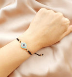 Turquoise Thread Evil Eye Bracelet (6055267238050)