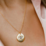 Coin Evil Eye Necklace (6956482298018)