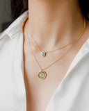 Round Double Evil Eye Necklace (5777489428642)